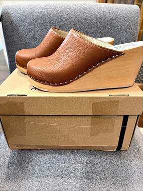Maguba Stockholm Leather Clogs Brown & Tan EU 37
